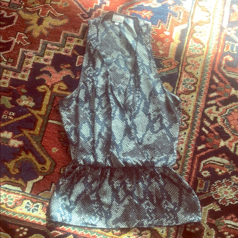 Silk snake print Parker blouse